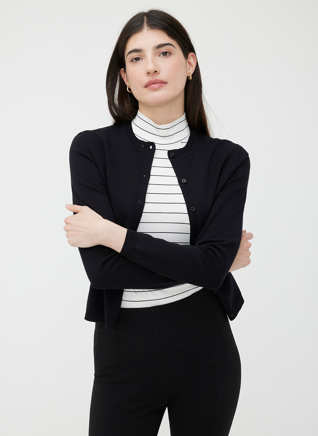 Kit and Ace — Nolita Cropped Fitted Cardigan