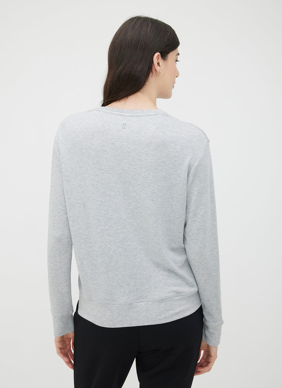Devon Long Sleeve Pullover ?? | S || Light Grey Melange 