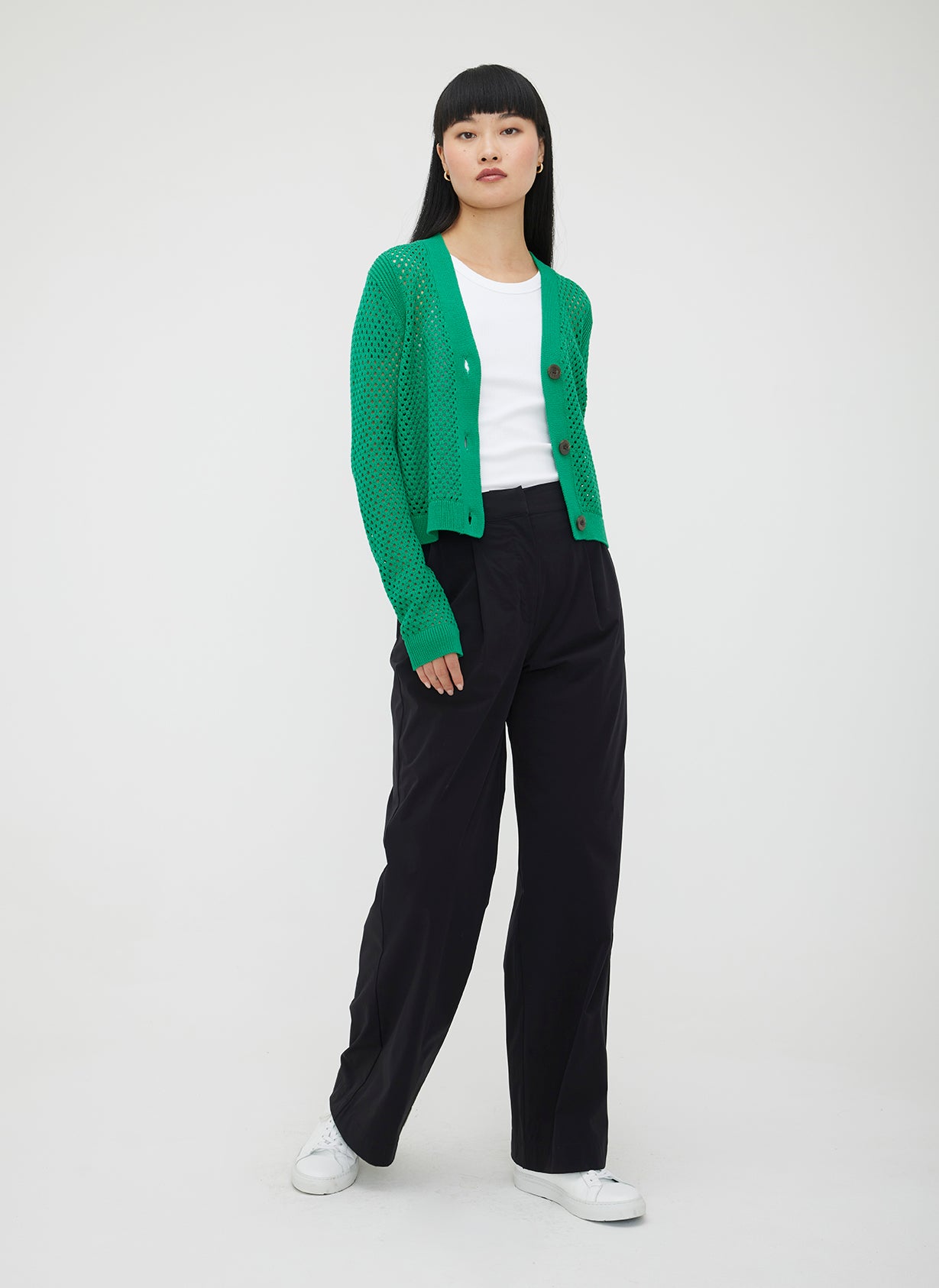 Kit and Ace — Essex Cropped Pointelle Cardigan
