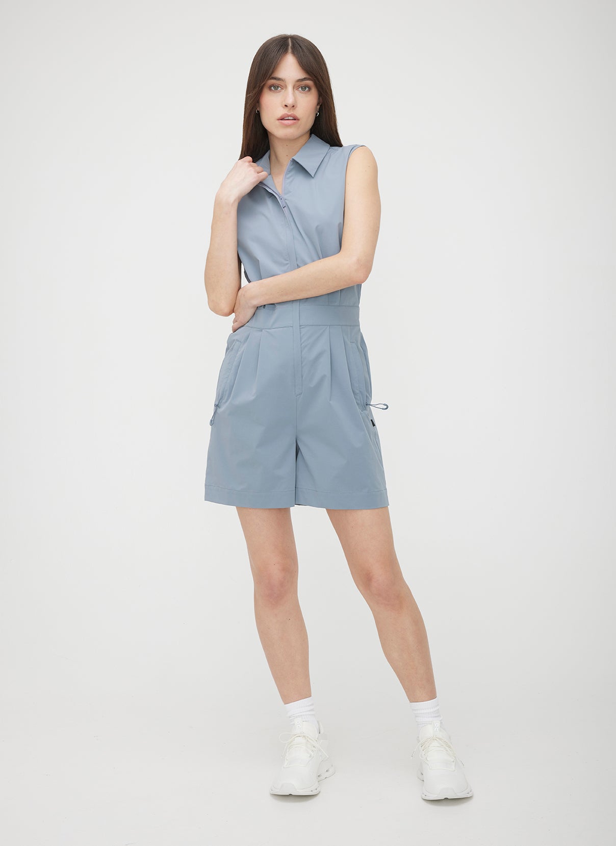 Madison Sleeveless Short Jumpsuit ?? | S || Grey