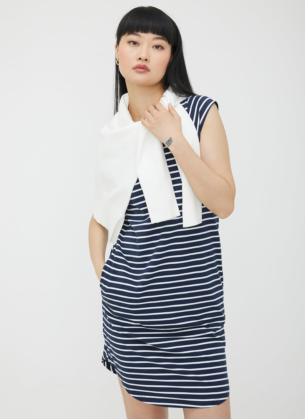 Soho Muscle Dress ?? | S || Navy/Bright White Stripe