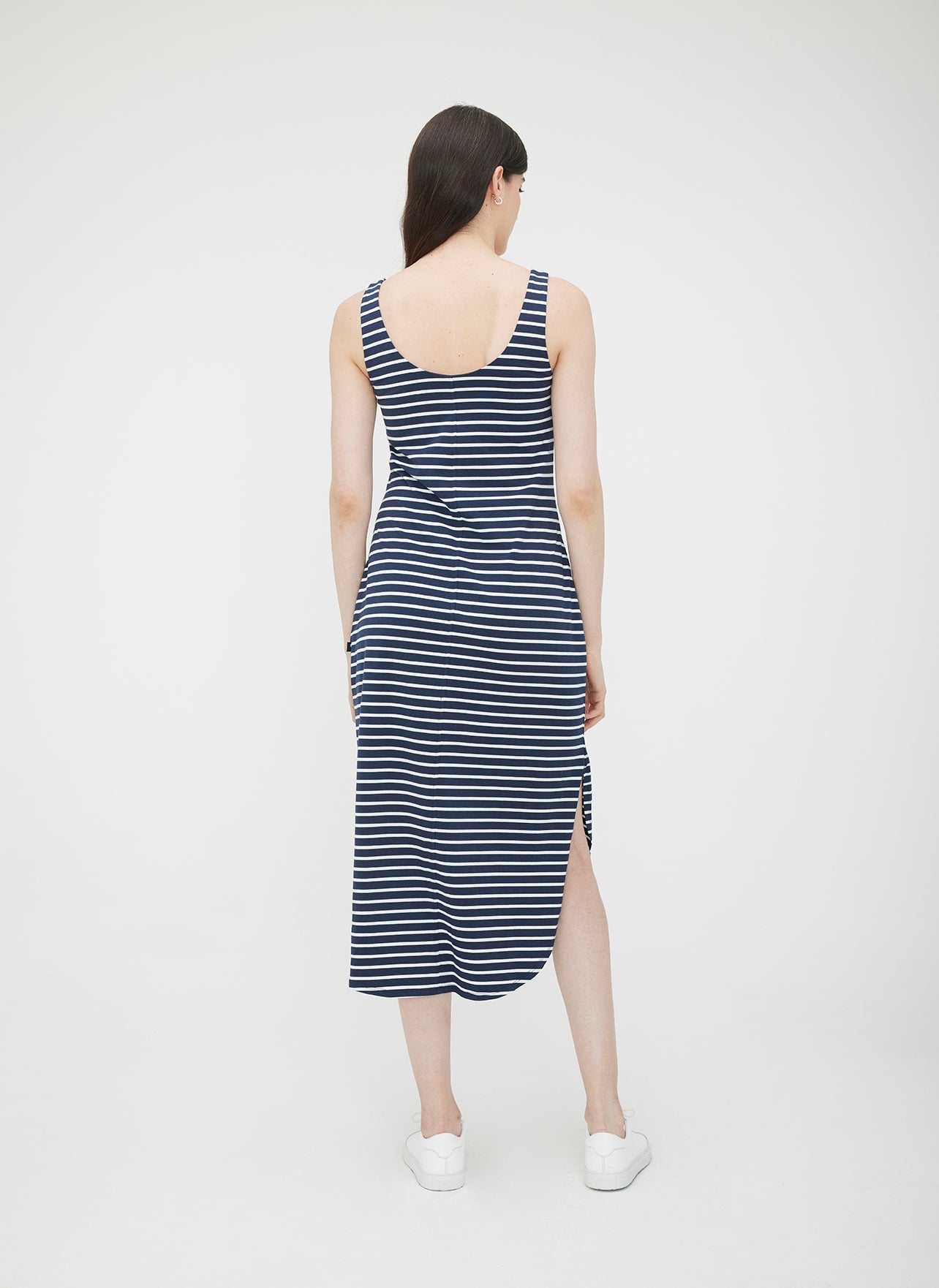 Soho Scoop Neck Dress ?? | S || Navy/Bright White Stripe