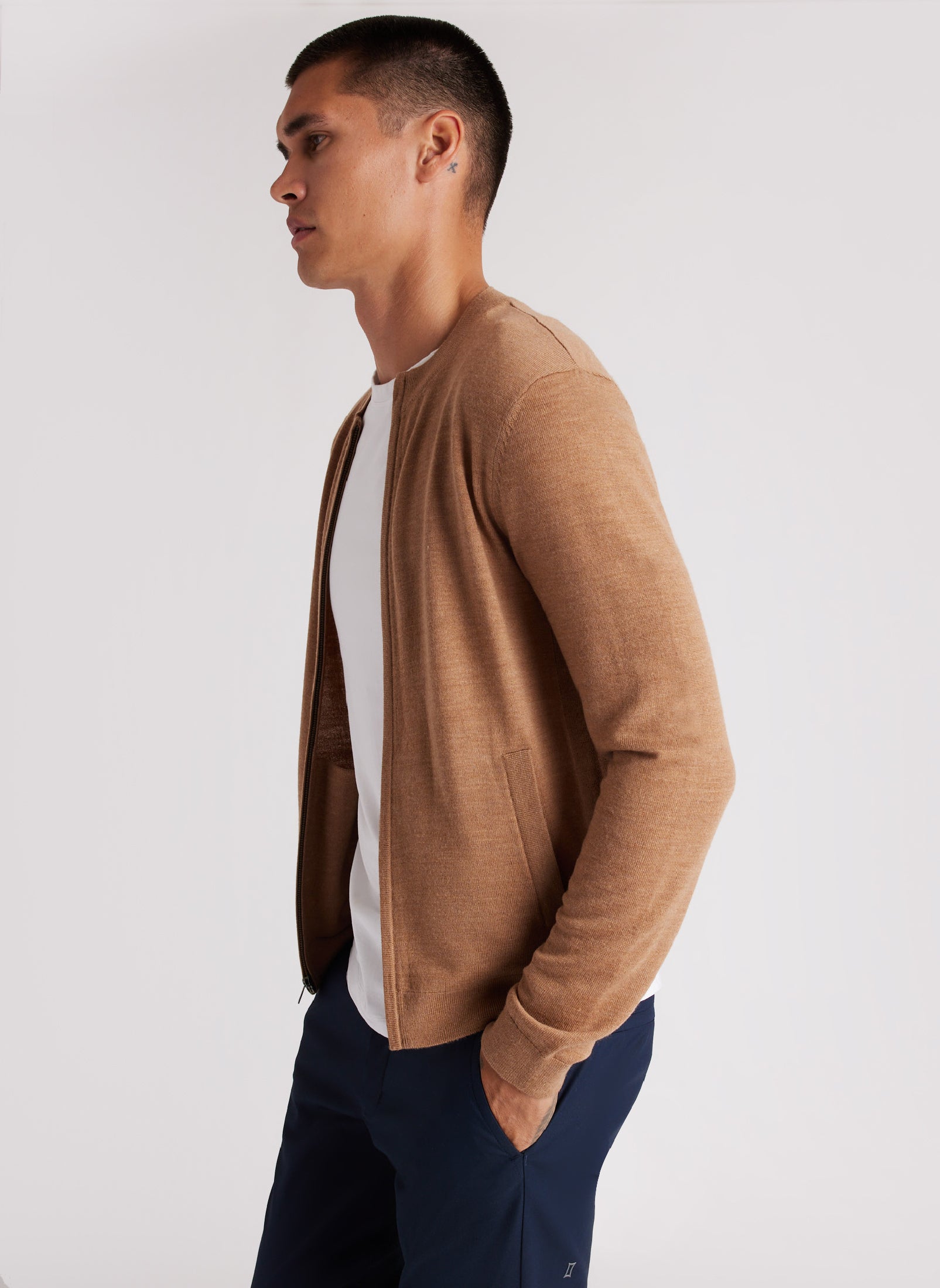 Kit and Ace — Pender Full Zip Merino Sweater