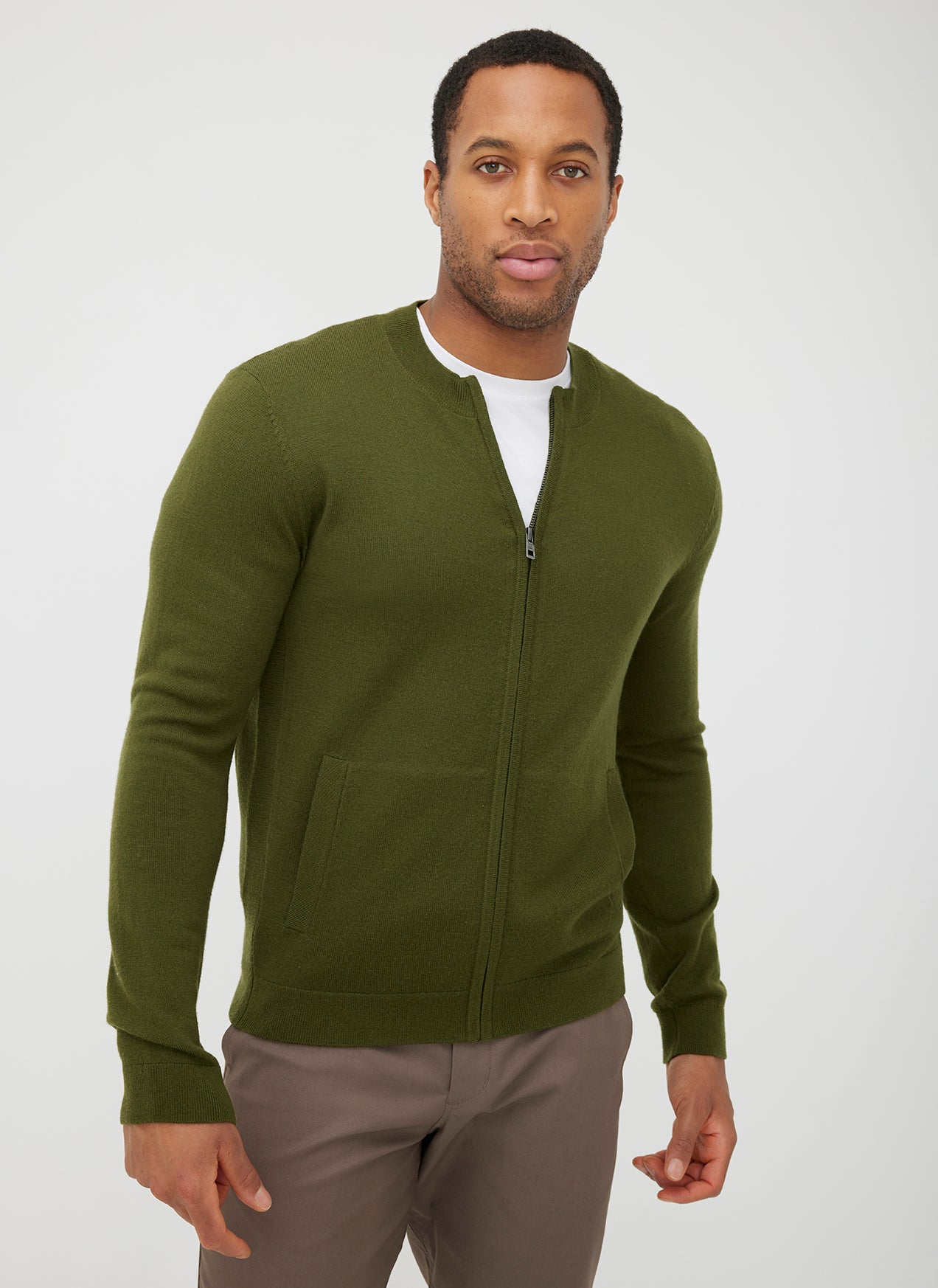 Pender Full Zip Merino Sweater ?? | M || Dark Olive