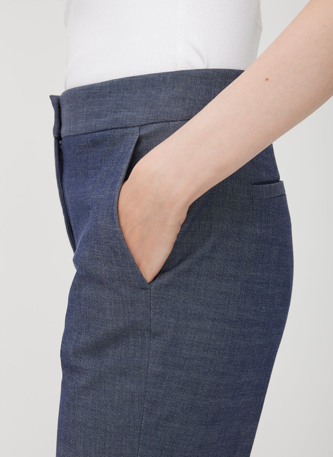 Seymour Classic Cropped Pants ?? | 6 || Navy Chambray