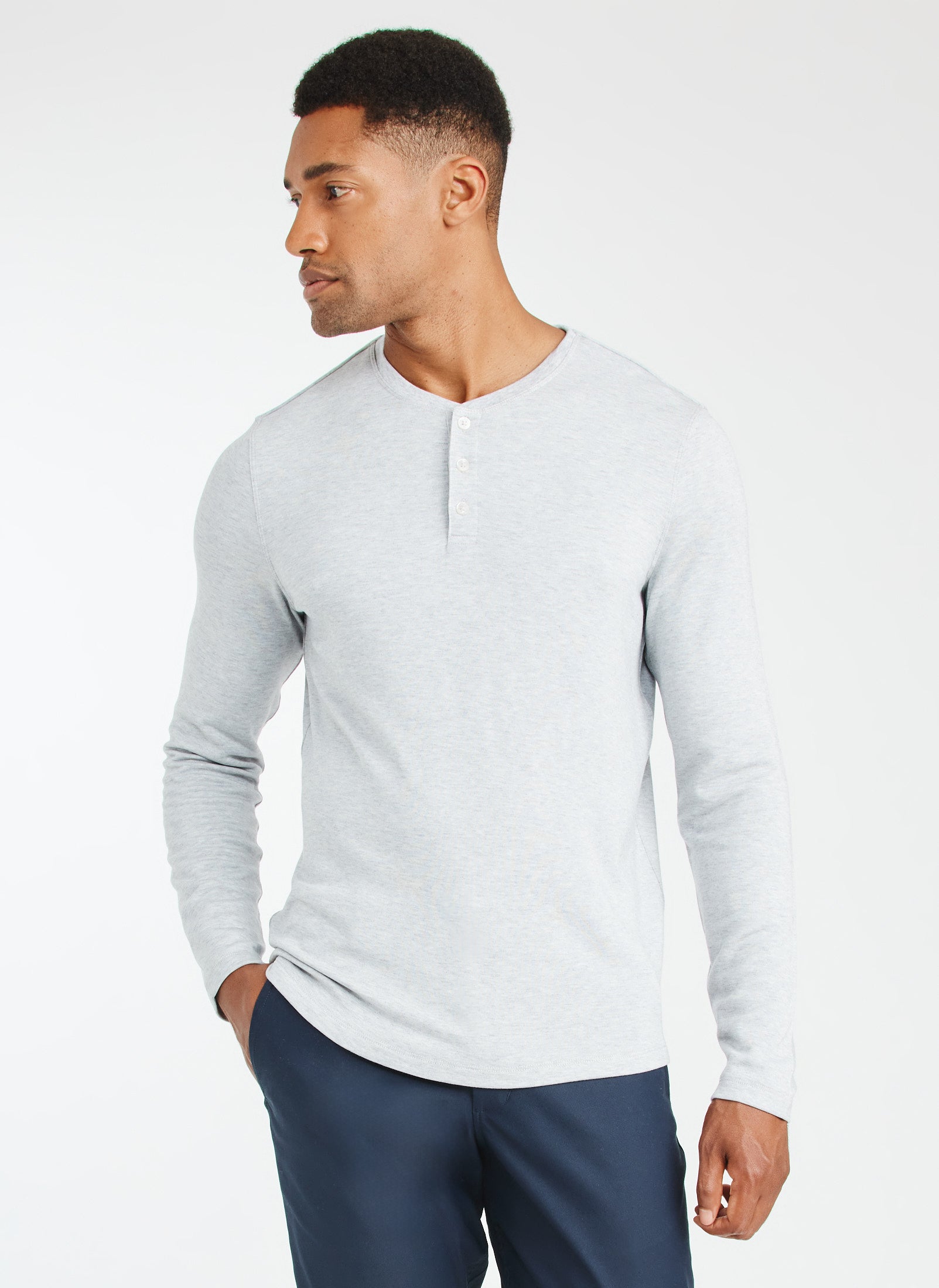Upgraded Long Sleeve Henley Tee | Men's Tees – Kit and Ace