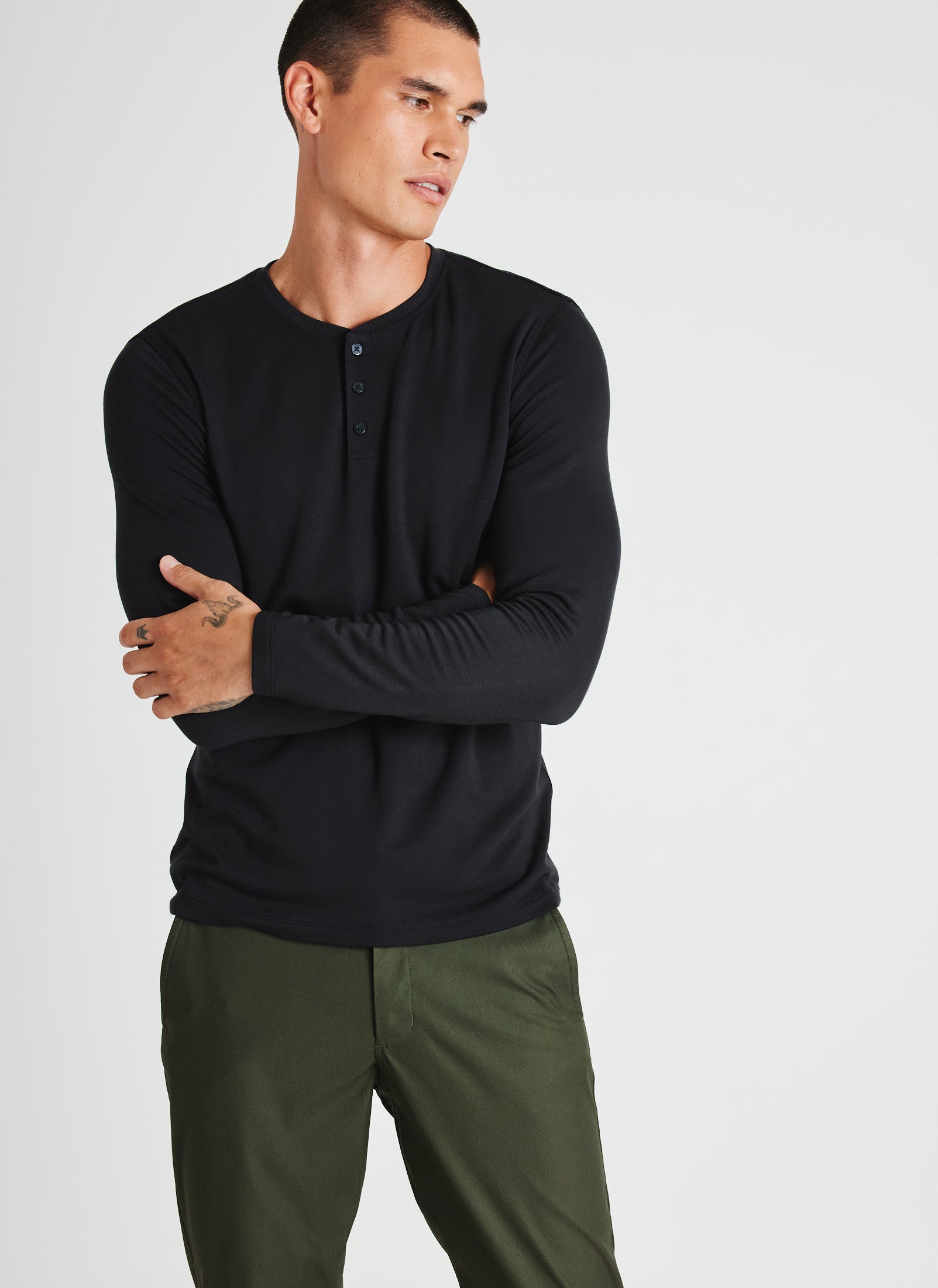 Kit and Ace — Upgraded Long Sleeve Henley Tee