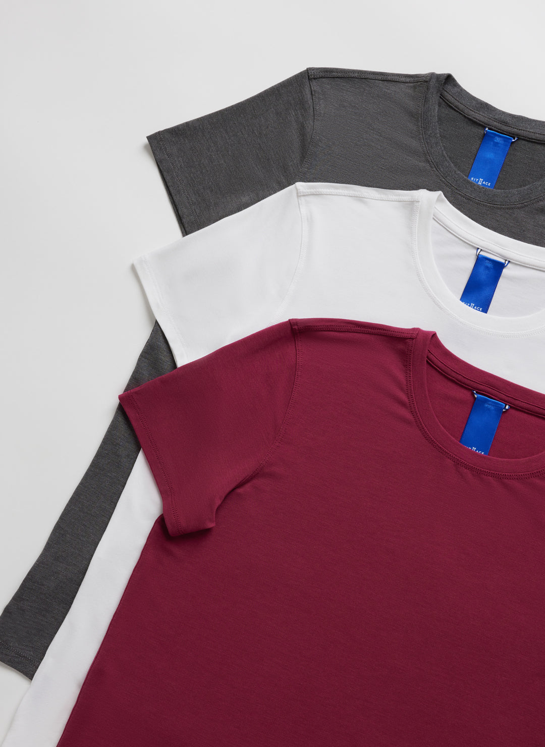 Kit Crew 3 Pack Tees  ??  | || Bright White/Heather Charcoal/Cabernet