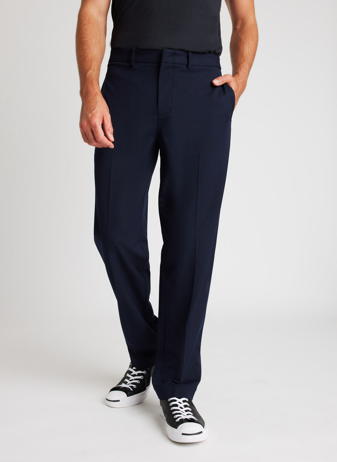 Stellar Recycled Suiting Trousers Standard Fit ?? Model:: Adam | 32 || Dark Navy