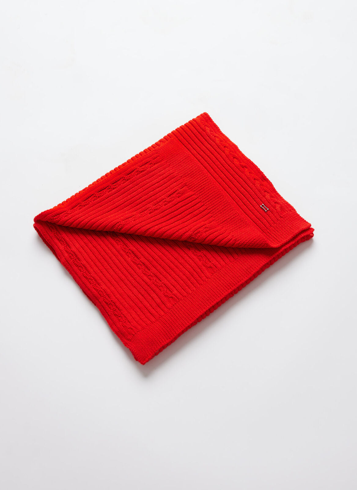 Cableknit Merino Scarf ?? || Bright Red