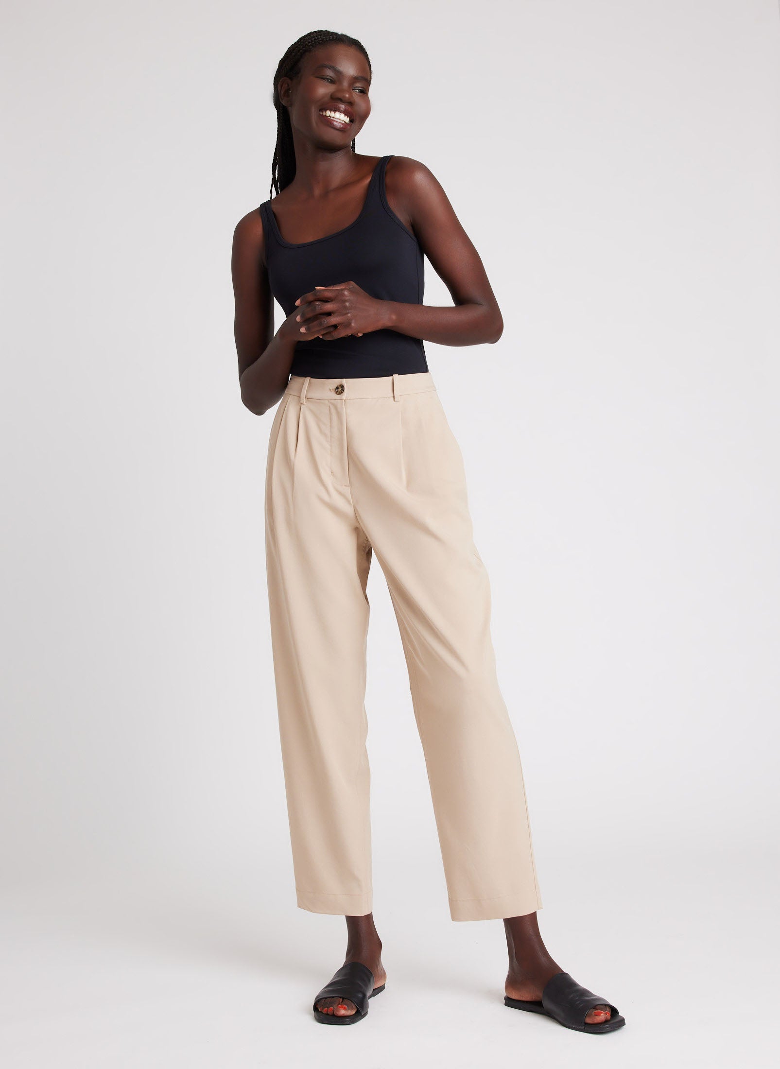 Sublime Ankle Trousers ?? Model:: Akech | 6 || Sand Dune